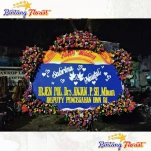 Bunga Papan Happy Wedding Bintang Florist Sidoarjo