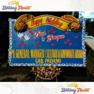 Bunga Papan Wedding Bintang Florist Surabaya