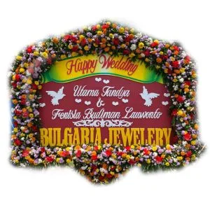 Bunga Papan Happy Wedding