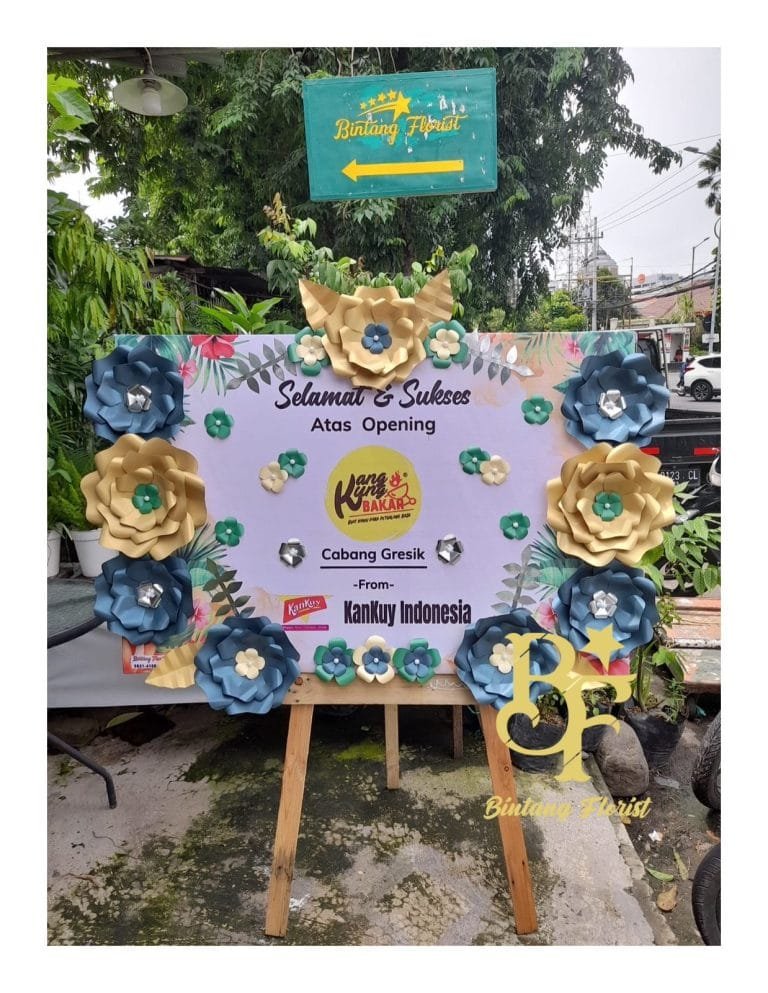 papan bunga kertas
