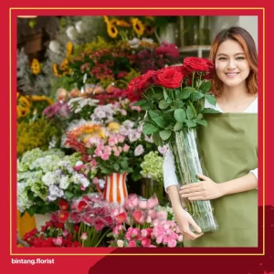 Jual Hand Buket Bunga Mawar Segar di Malang